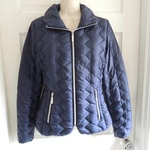 Betsey Johnson Navy Lightweight Down Quilted Puffer Coat XS